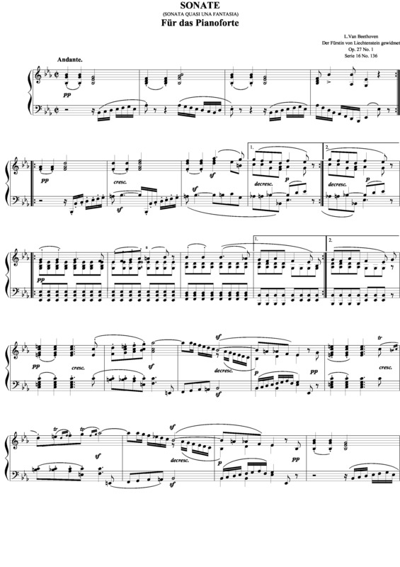 Partitura da música Sonata No. 1 Opus 27 [Cm]